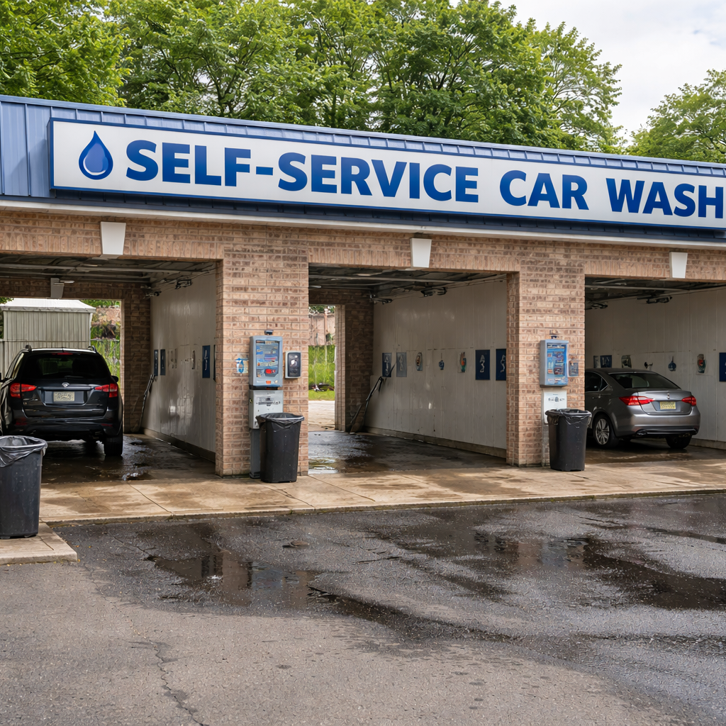Three Bay Self Service Car Wash For Sale
